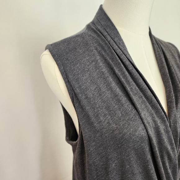 Athleta Duel Drape Dress Medium Charcoal Gray - Picture 5 of 9